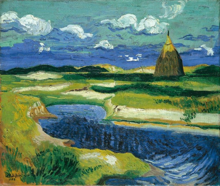 Auf diesem Bild ist das folgende Kunstwerk zu sehen: Max Pechstein. „Hinter den Dünen“. 1927.