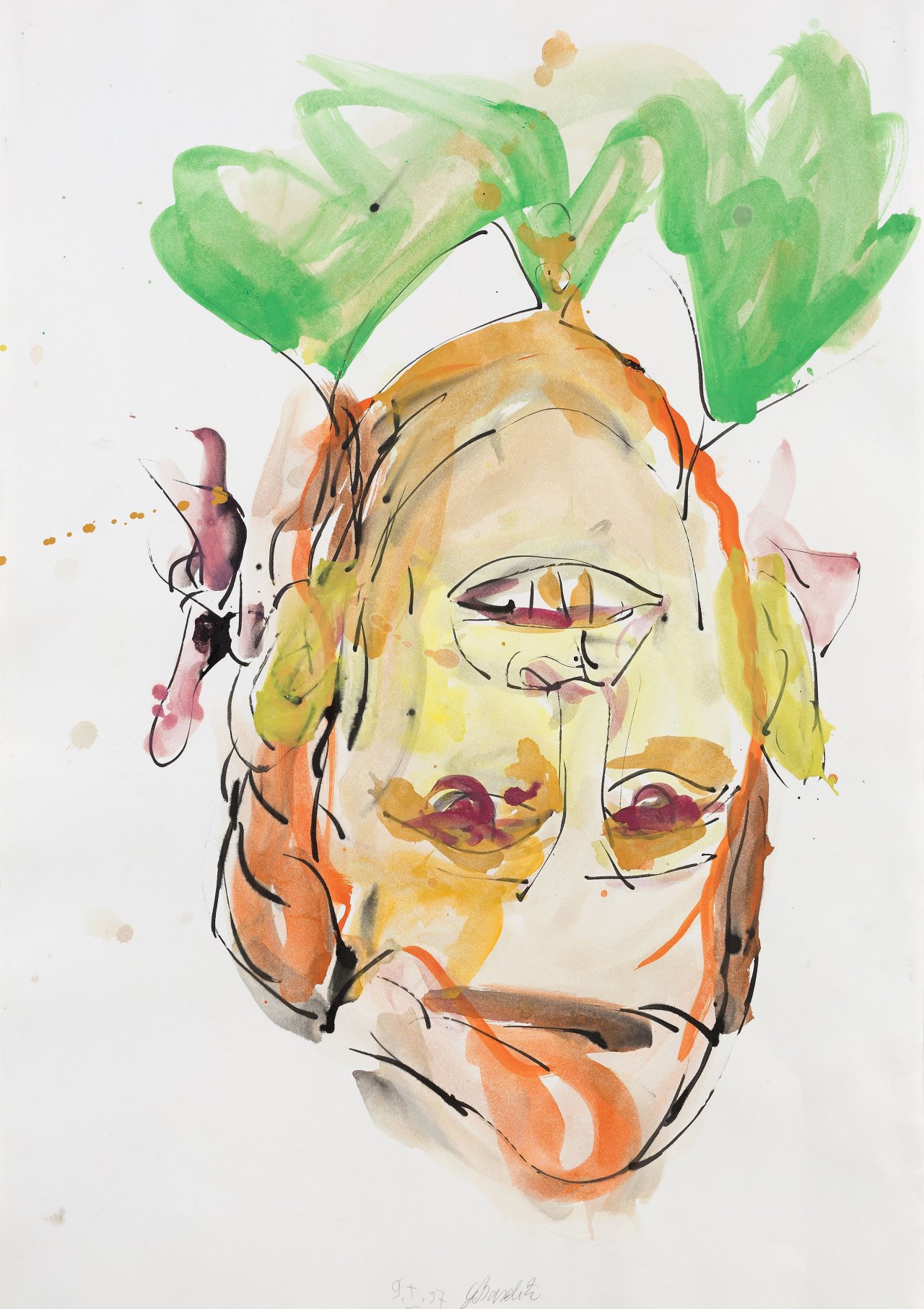 This picture shows the following artwork: Georg Baselitz. Untitled. 1997.