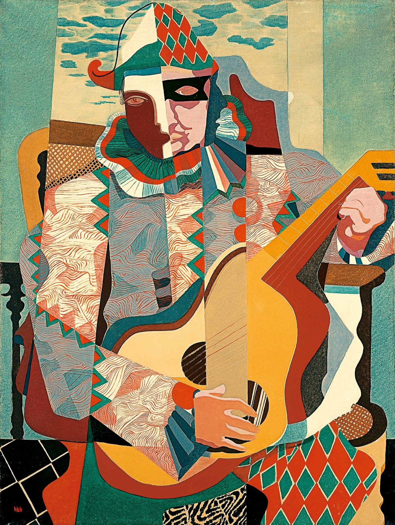 Catalog image of Harlekin mit Guitarre. 1920er-Jahre