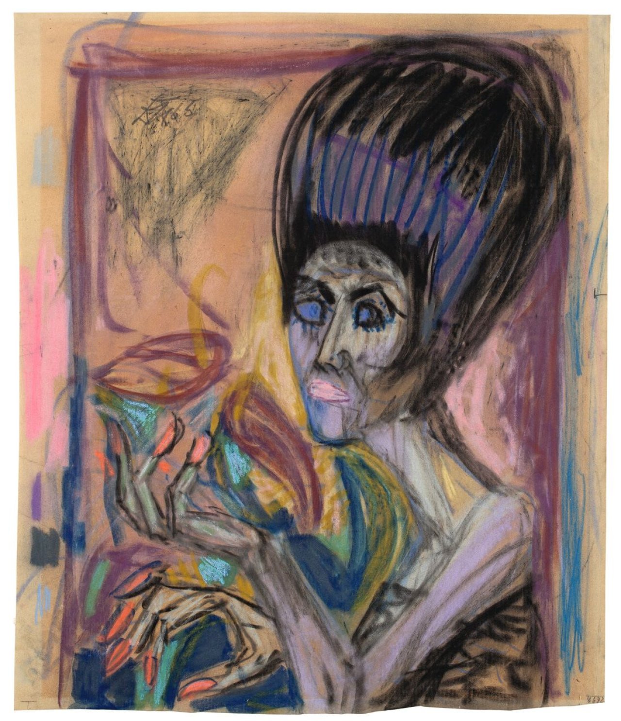 Auf diesem Bild ist das folgende Kunstwerk zu sehen: Otto Dix. „Die Mondäne Dame“. 1965.