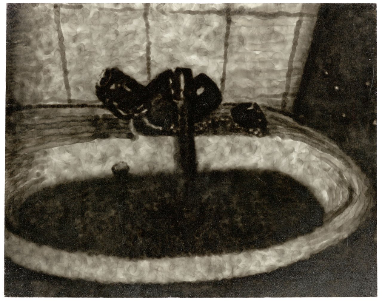 Auf diesem Bild ist das folgende Kunstwerk zu sehen: Jiří Georg Dokoupil. Ohne Titel (Waschbecken). 1991.