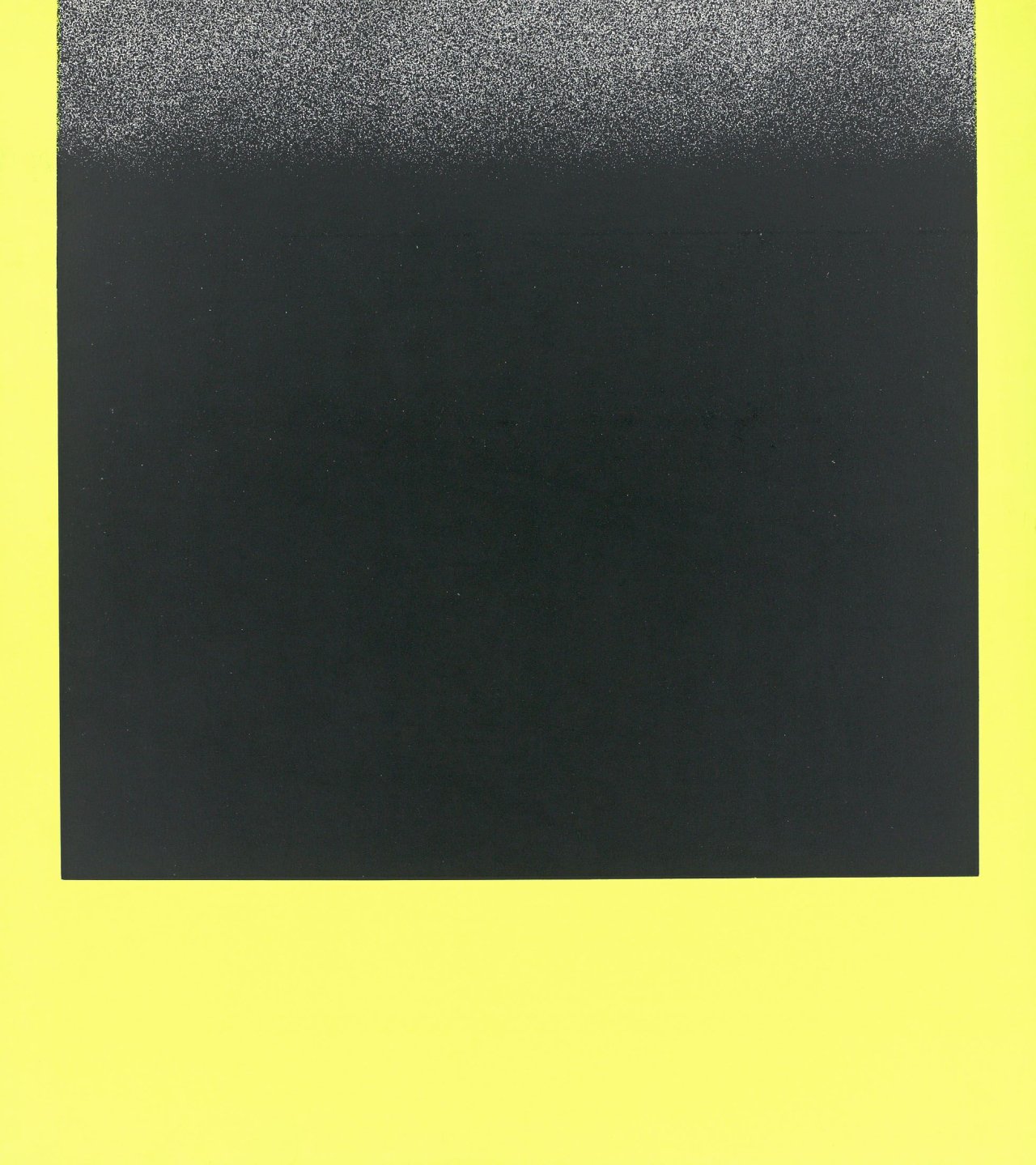 This picture shows the following artwork: Rupprecht Geiger. „Schwarz auf gelb“. 1968.