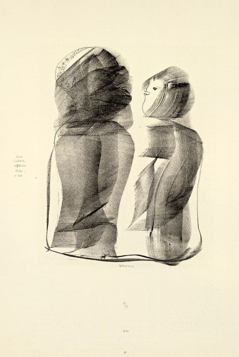 Auf diesem Bild ist das folgende Kunstwerk zu sehen: Gerhard Altenbourg. „Dein Liebreiz, süsskleine Rike, o weh“. 1984.