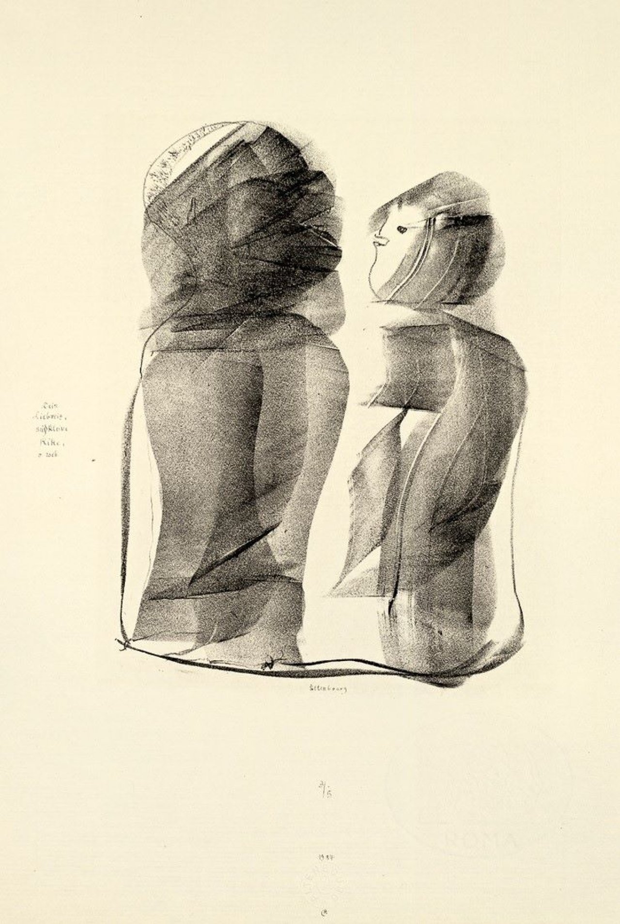 Auf diesem Bild ist das folgende Kunstwerk zu sehen: Gerhard Altenbourg. „Dein Liebreiz, süsskleine Rike, o weh“. 1984.