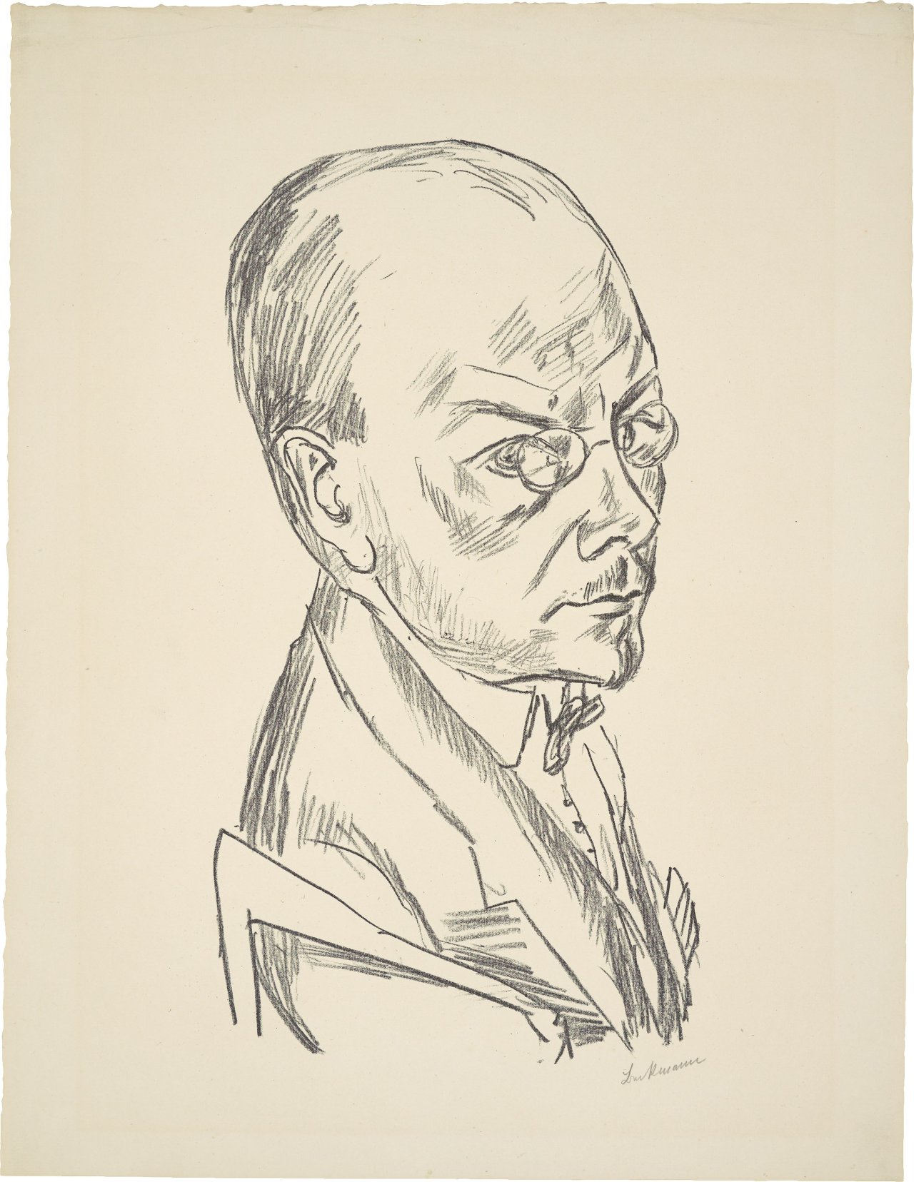 Auf diesem Bild ist das folgende Kunstwerk zu sehen: Max Beckmann. „Bildnis Georg Swarzenski“. 1921.