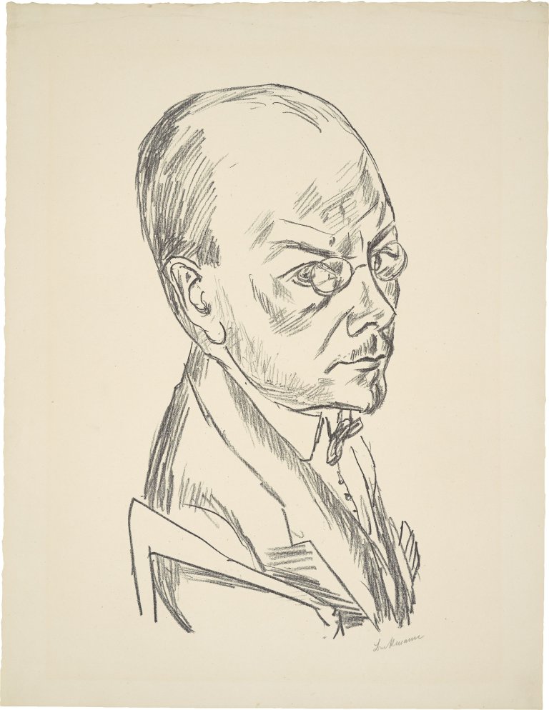 Auf diesem Bild ist das folgende Kunstwerk zu sehen: Max Beckmann. „Bildnis Georg Swarzenski“. 1921.