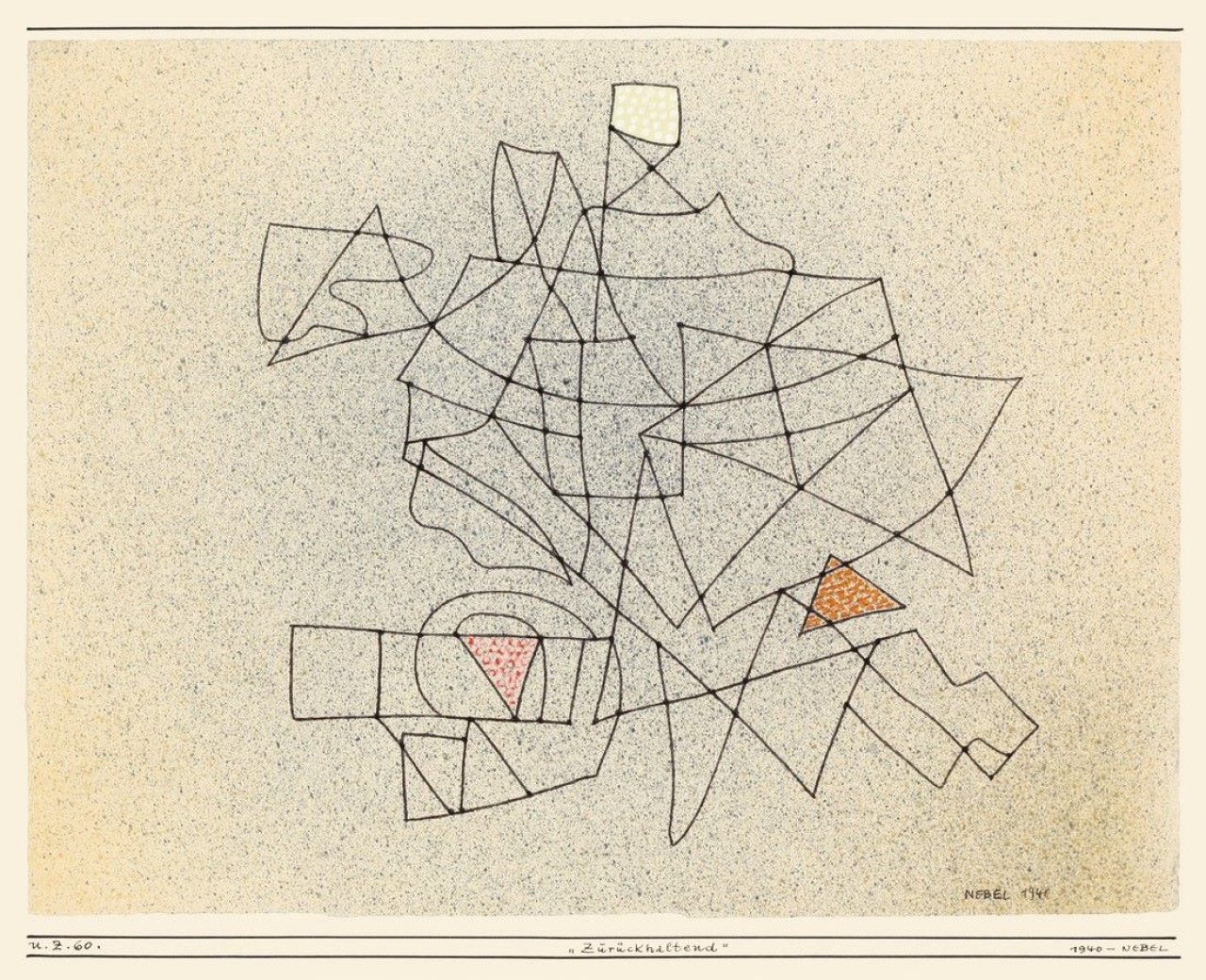 Auf diesem Bild ist das folgende Kunstwerk zu sehen: Otto Nebel. „Zurückhaltend“. 1940.