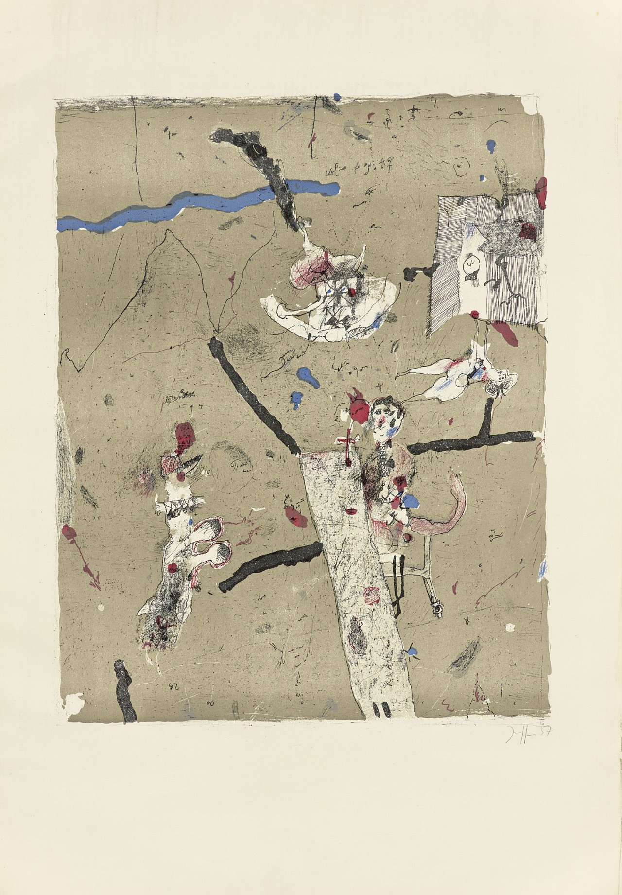 Auf diesem Bild ist das folgende Kunstwerk zu sehen: Horst Janssen. „Juwelier“. 1959.