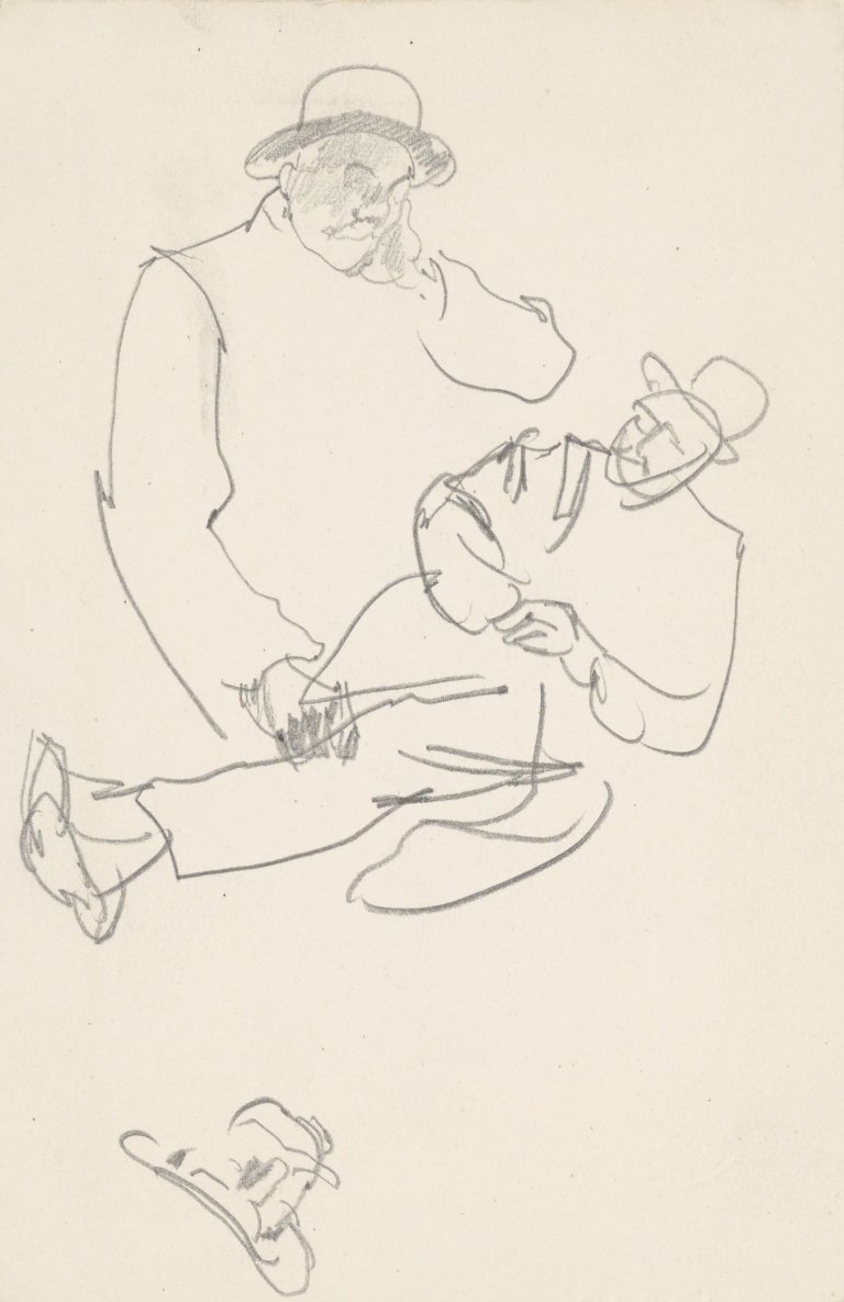 Auf diesem Bild ist das folgende Kunstwerk zu sehen: George Grosz. „Ruhender“. 1912.