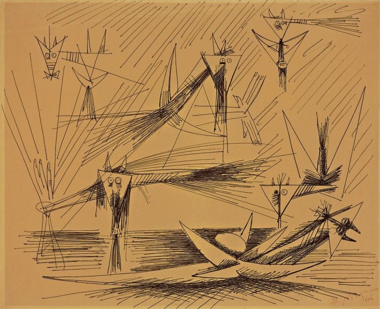 Auf diesem Bild ist das folgende Kunstwerk zu sehen: Wifredo Lam. „Haiti“. 1946.