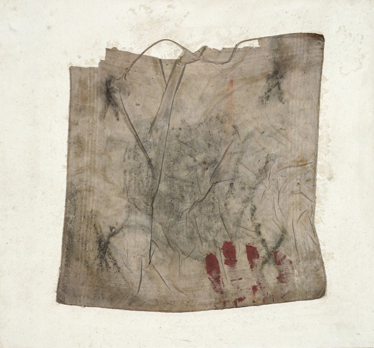 Auf diesem Bild ist das folgende Kunstwerk zu sehen: Antoni Tàpies. „Mocador (Handkerchief)“. 1968.