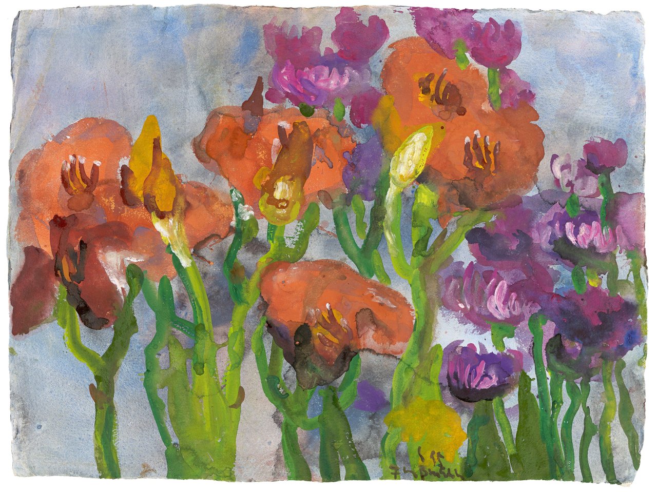 Auf diesem Bild ist das folgende Kunstwerk zu sehen: Klaus Fußmann. Blumen. 1995.