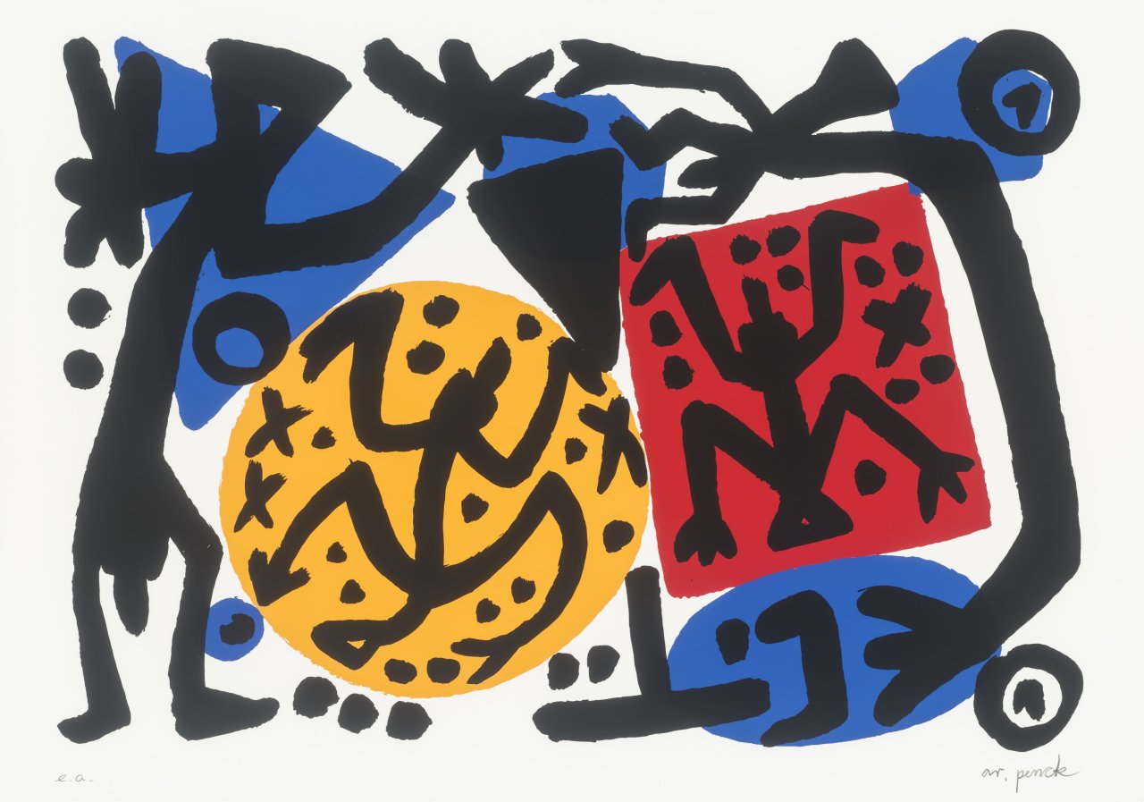Auf diesem Bild ist das folgende Kunstwerk zu sehen: A.R. Penck. „Perry Rhodan 1“. 1996.