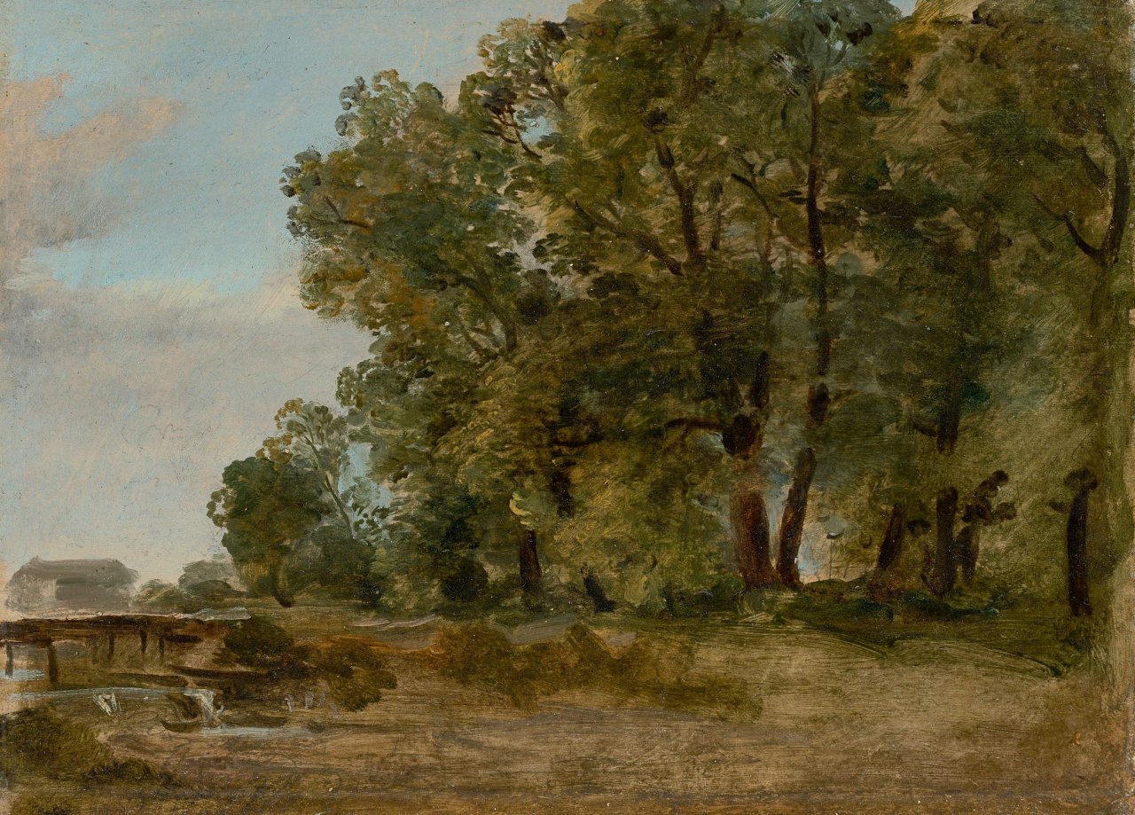 Auf diesem Bild ist das folgende Kunstwerk zu sehen: Johann Georg von Dillis. „Praterinsel in München“.