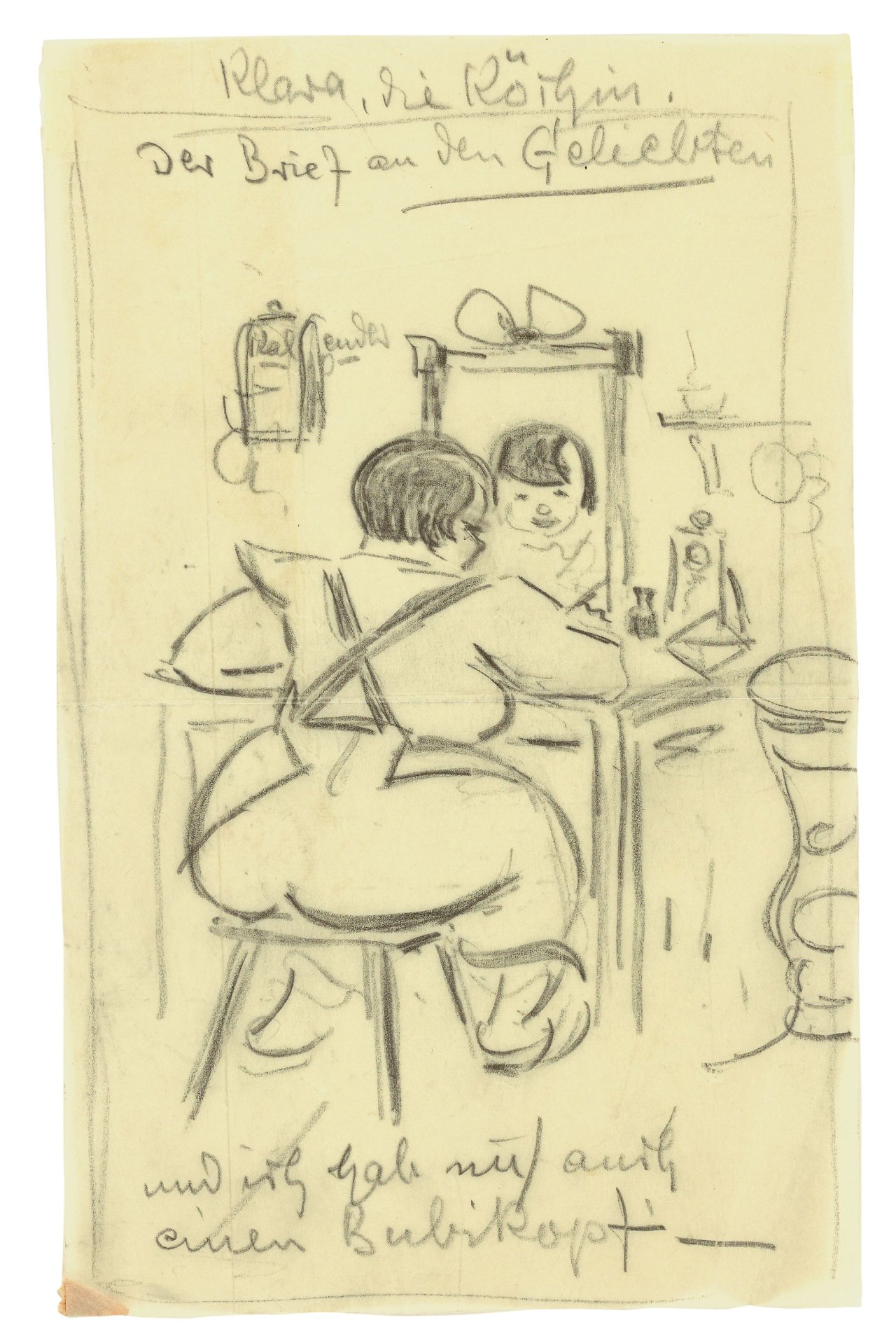 Auf diesem Bild ist das folgende Kunstwerk zu sehen: Heinrich Zille. „Klara, die Köchin“. Um 1927.