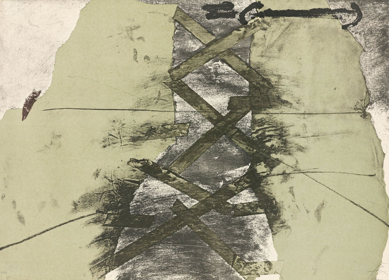 Auf diesem Bild ist das folgende Kunstwerk zu sehen: Antoni Tàpies. „Ohne Titel“. 1974.