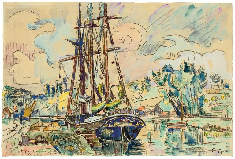 Auf diesem Bild ist das folgende Kunstwerk zu sehen: Paul Signac. „Pontrieux“. 1925.