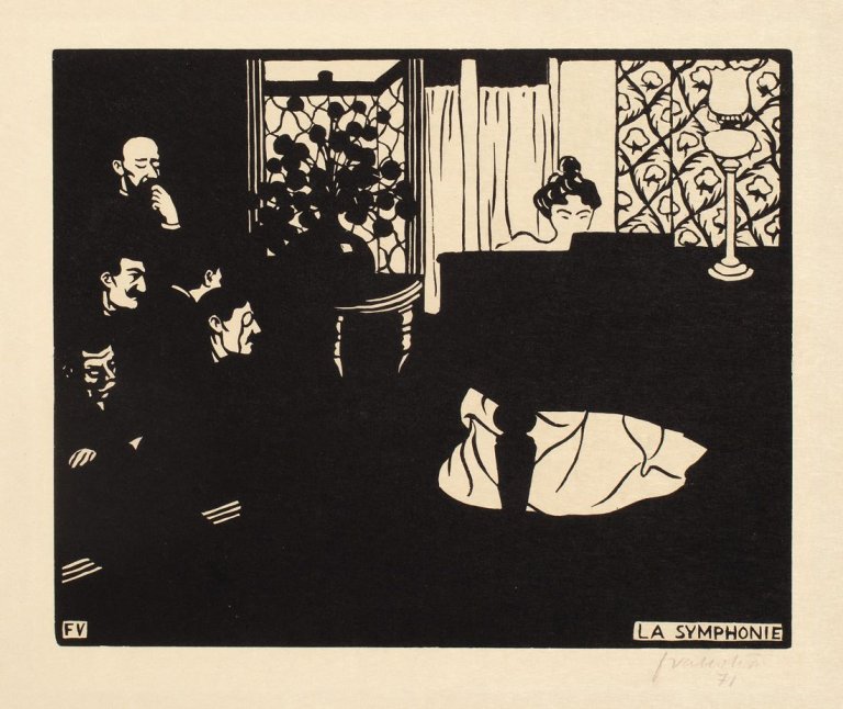 Auf diesem Bild ist das folgende Kunstwerk zu sehen: Félix Vallotton. „La Symphonie“. 1897.
