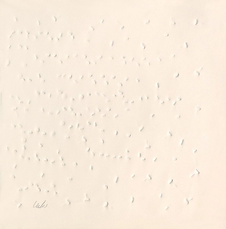 Auf diesem Bild ist das folgende Kunstwerk zu sehen: Günther Uecker. „Vom Licht“. 1973.