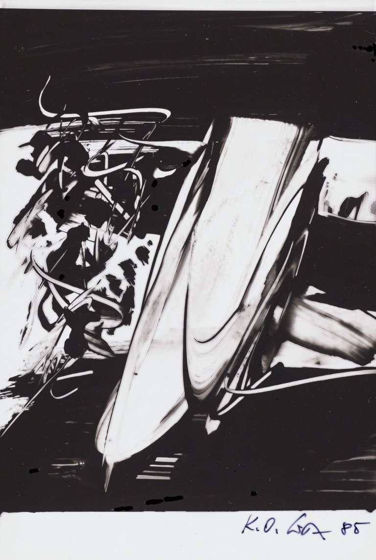Auf diesem Bild ist das folgende Kunstwerk zu sehen: Karl Otto Götz. Ohne Titel. 1985.