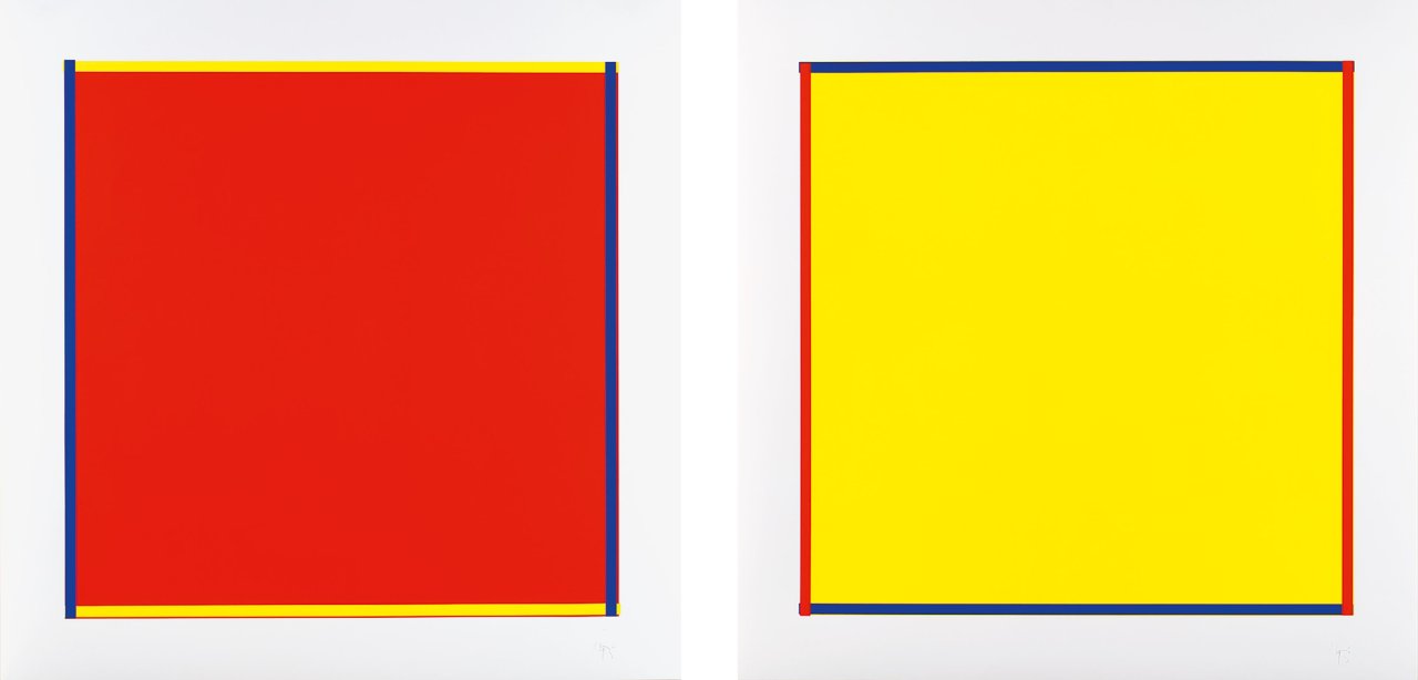 This picture shows the following artwork: Imi Knoebel. From: „Rot, Gelb, Blau, Weiß“. 1995.