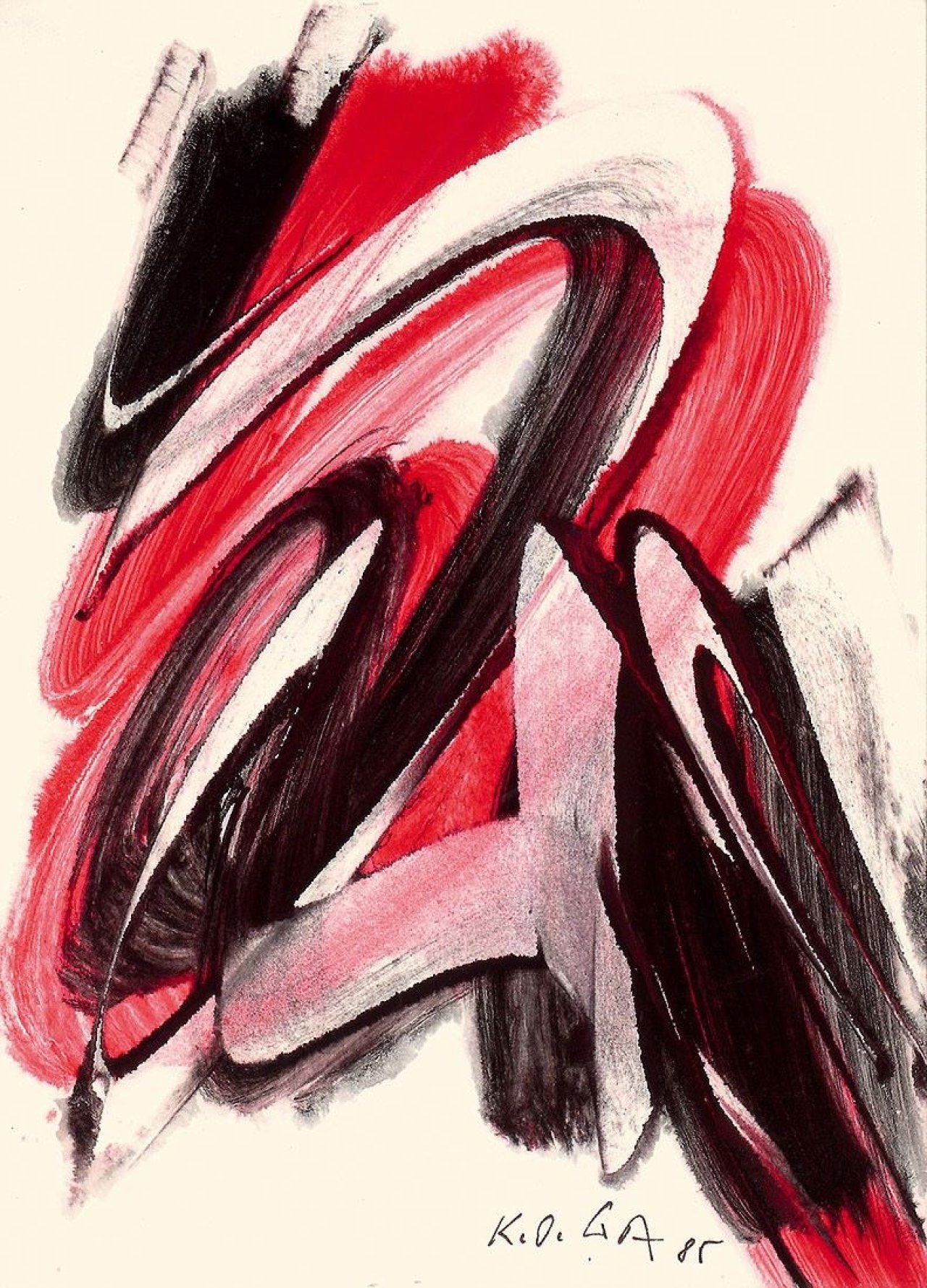 Auf diesem Bild ist das folgende Kunstwerk zu sehen: Karl Otto Götz. Ohne Titel. 1985.