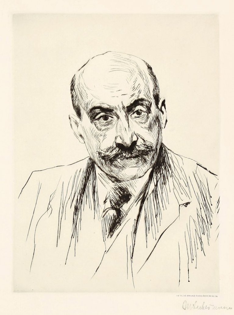 Auf diesem Bild ist das folgende Kunstwerk zu sehen: Max Liebermann. „Selbstporträt“. 1913.