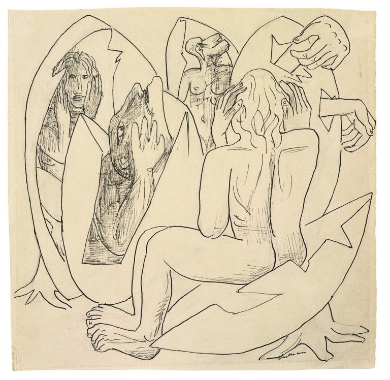 Auf diesem Bild ist das folgende Kunstwerk zu sehen: Max Beckmann. Ohne Titel (Ostern 1944). 1944.