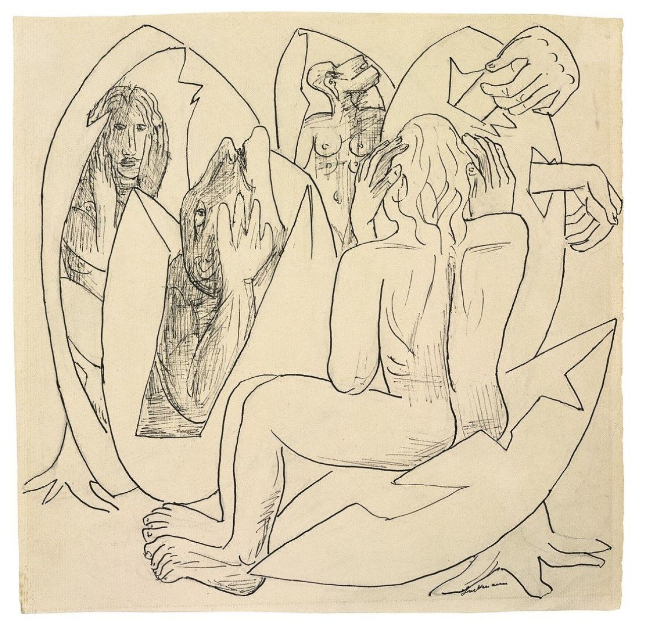 Auf diesem Bild ist das folgende Kunstwerk zu sehen: Max Beckmann. Ohne Titel (Ostern 1944). 1944.