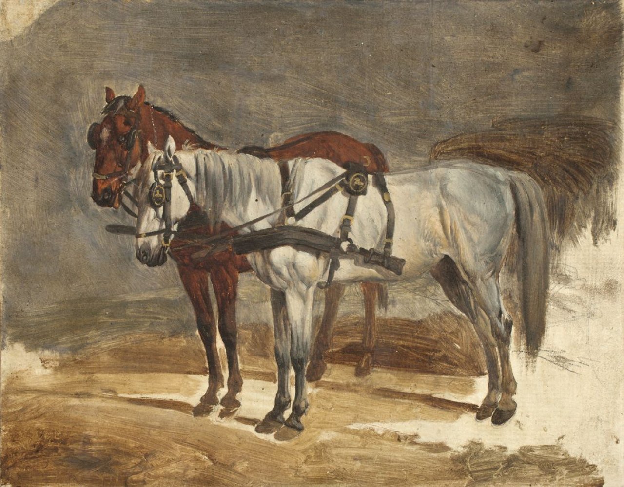 Catalog image of Zwei Pferde. Um 1830
