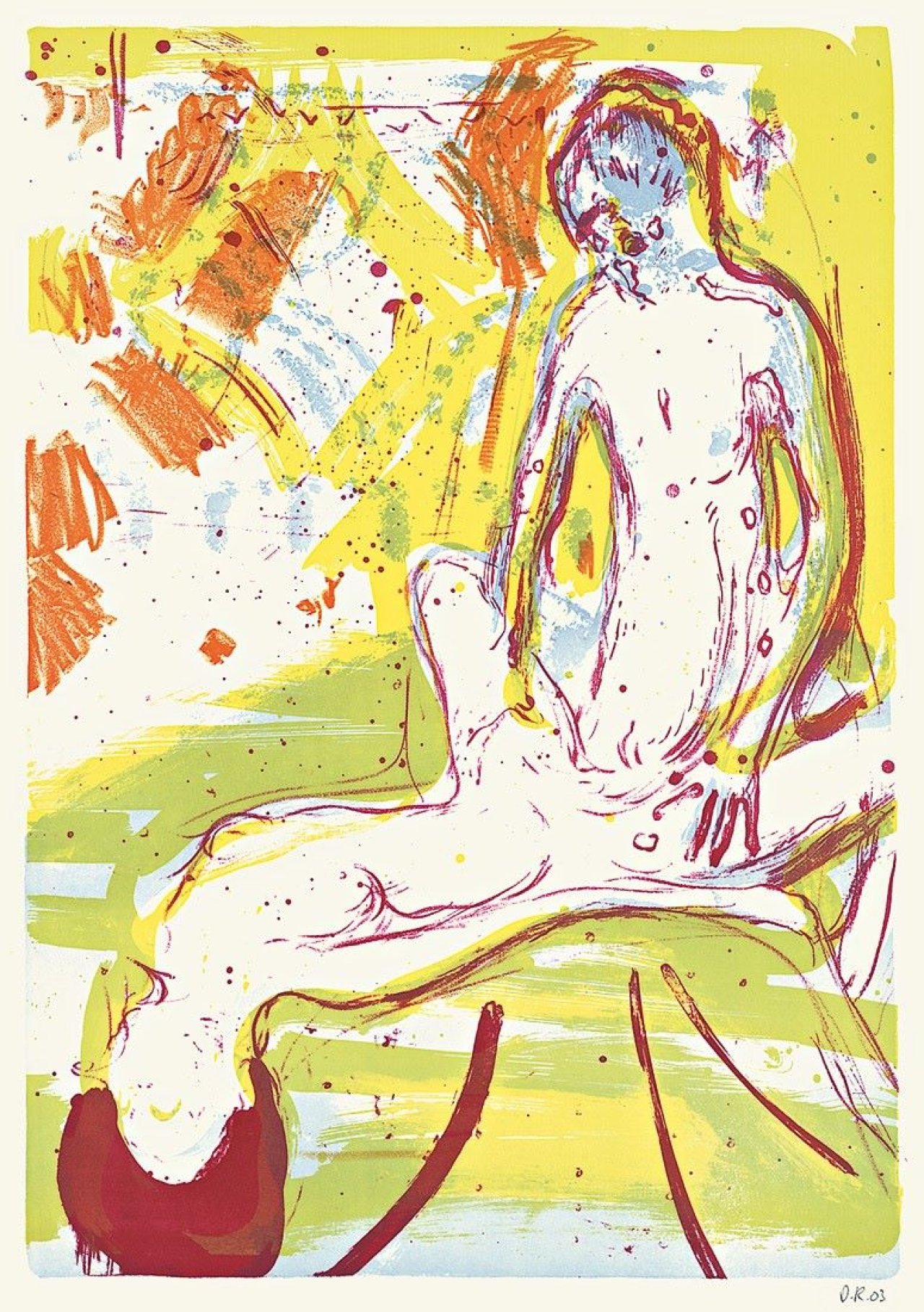 This picture shows the following artwork: Daniel Richter. „Früher und heute“. 2003.