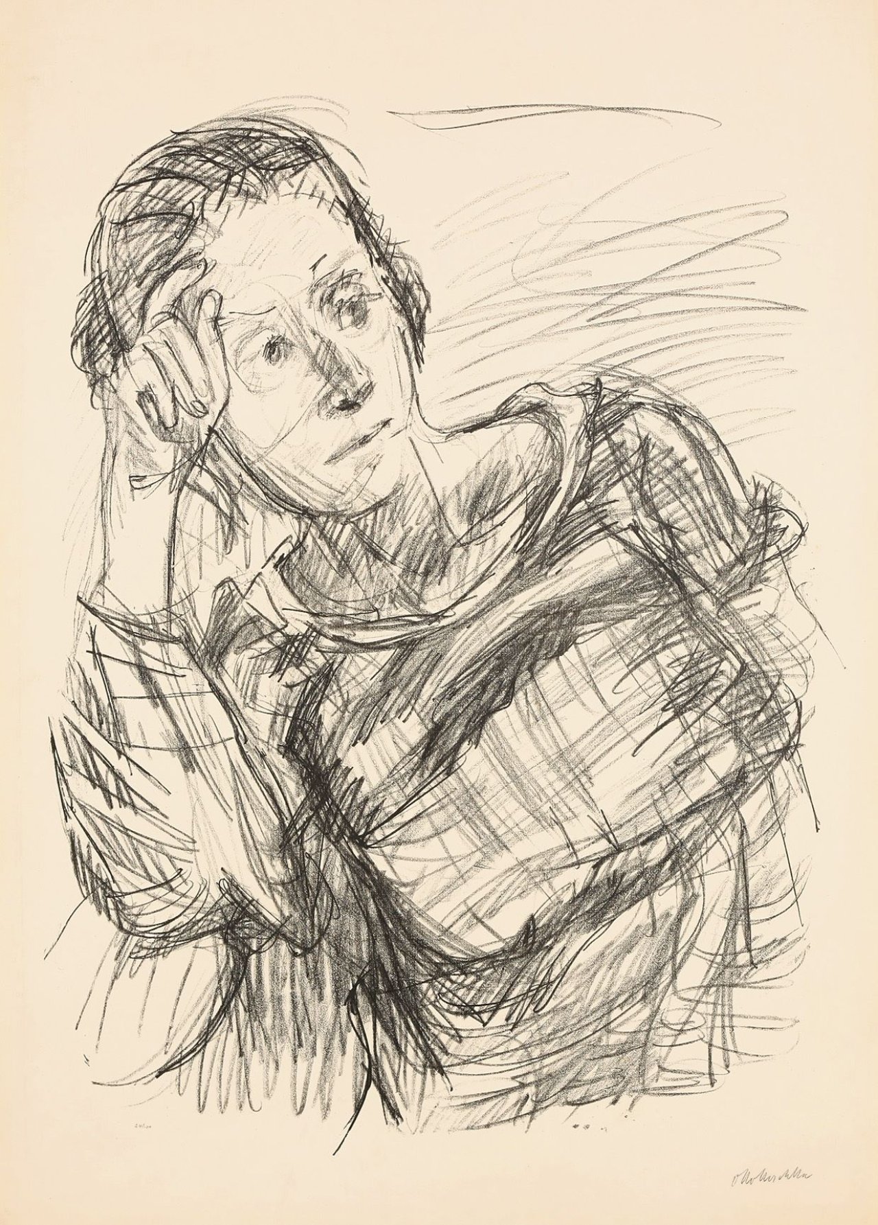 Auf diesem Bild ist das folgende Kunstwerk zu sehen: Oskar Kokoschka. „Das Konzert V (Deborah)“. 1920.