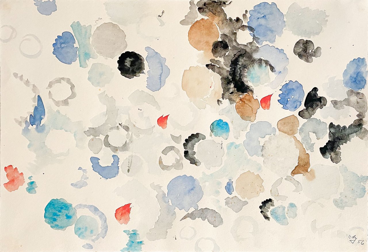 Auf diesem Bild ist das folgende Kunstwerk zu sehen: Ernst Wilhelm Nay. „Firmament“. 1956.