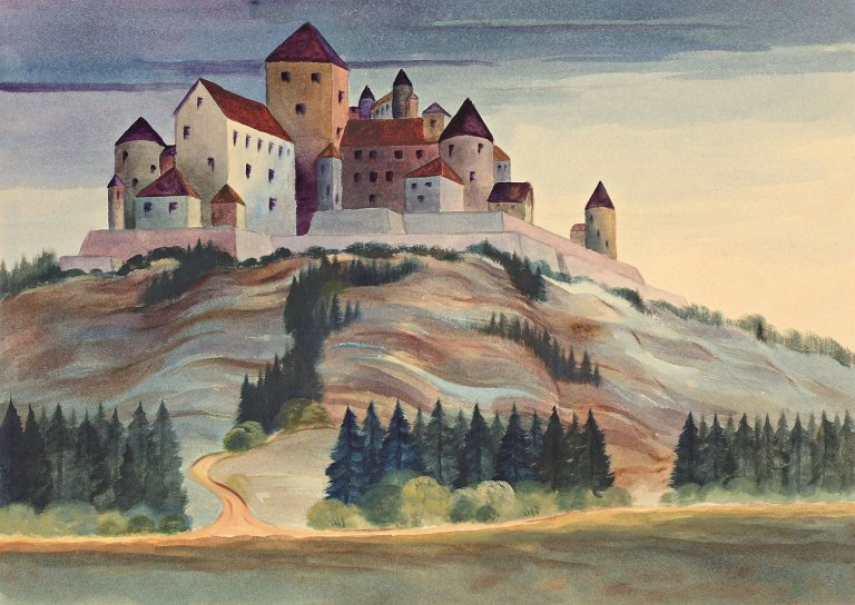 Auf diesem Bild ist das folgende Kunstwerk zu sehen: Christian Arnold. „Die Burg“. 1958.