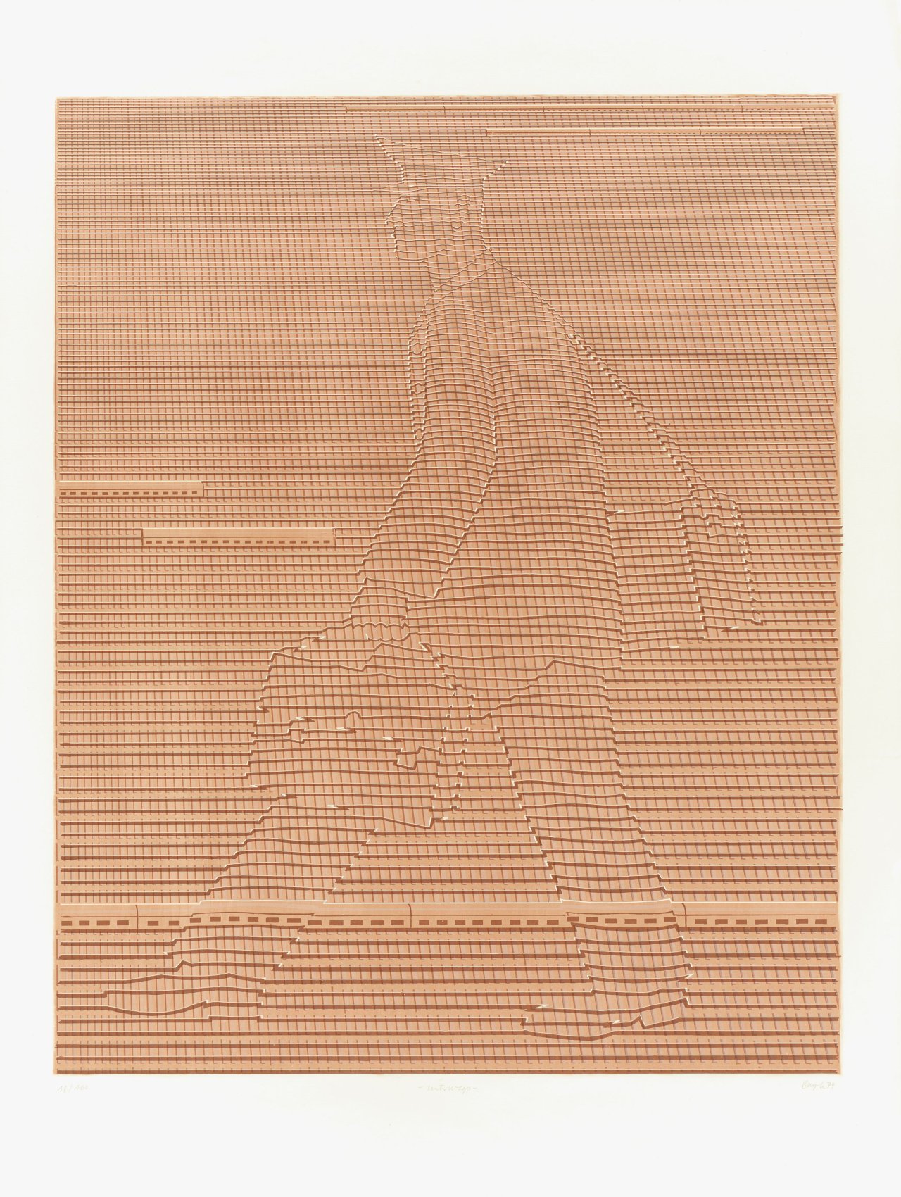 This picture shows the following artwork: Thomas Bayrle. „Unterwegs“. 1974.
