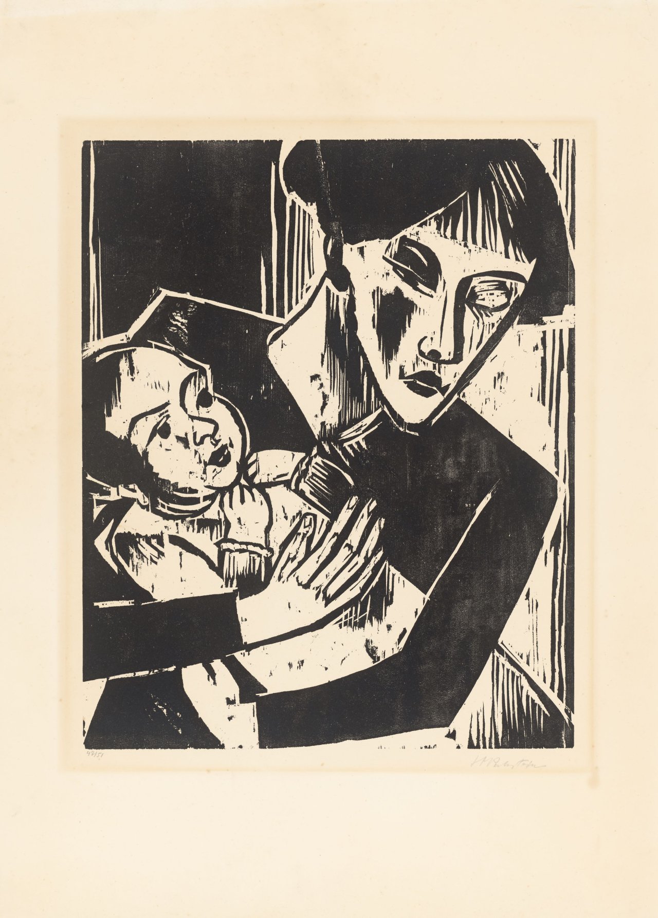 Auf diesem Bild ist das folgende Kunstwerk zu sehen: Max Pechstein. „Einäugige Mutter“. 1921.