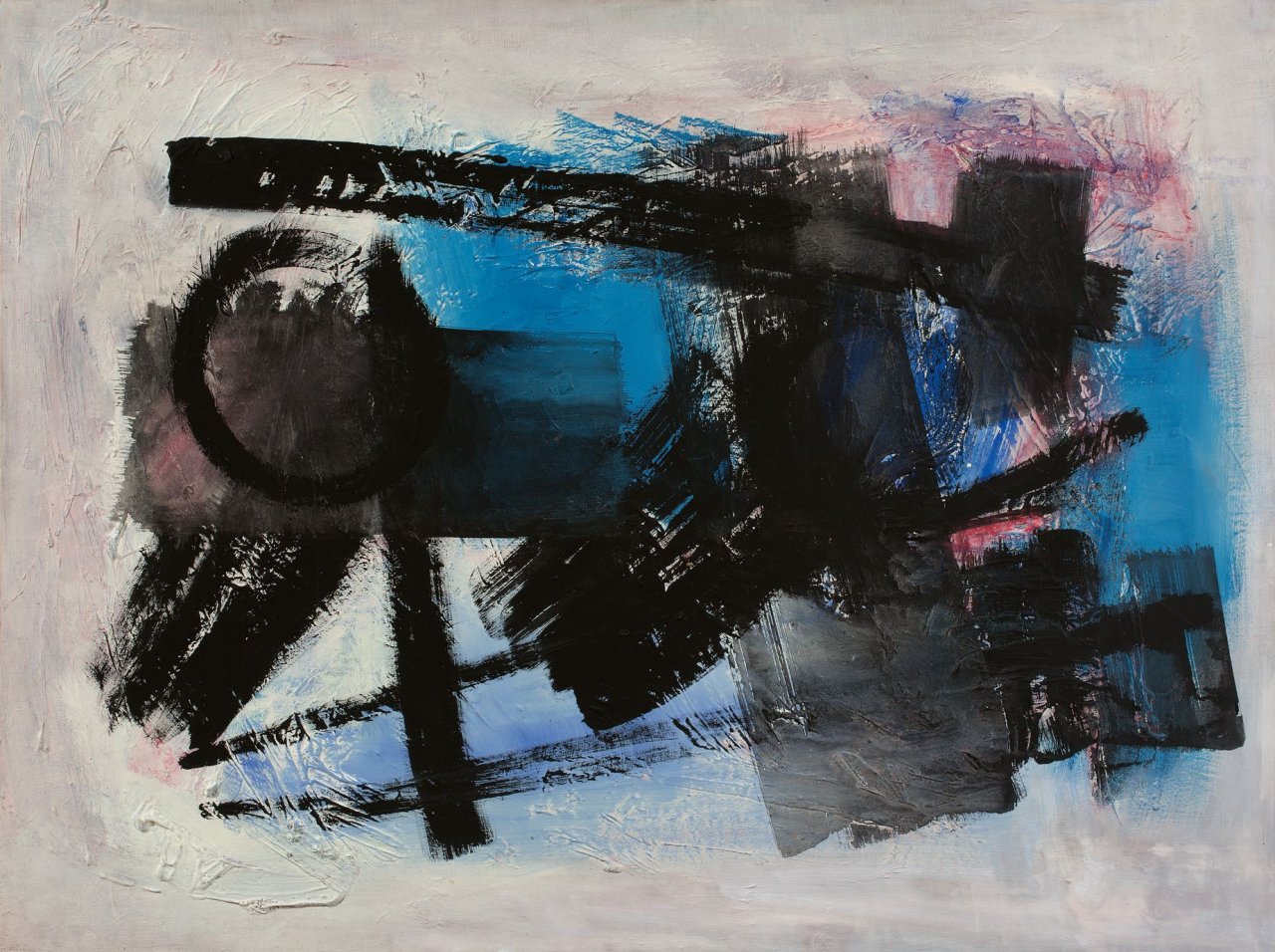 Auf diesem Bild ist das folgende Kunstwerk zu sehen: Adolf Luther. Lunare Struktur. 1958.