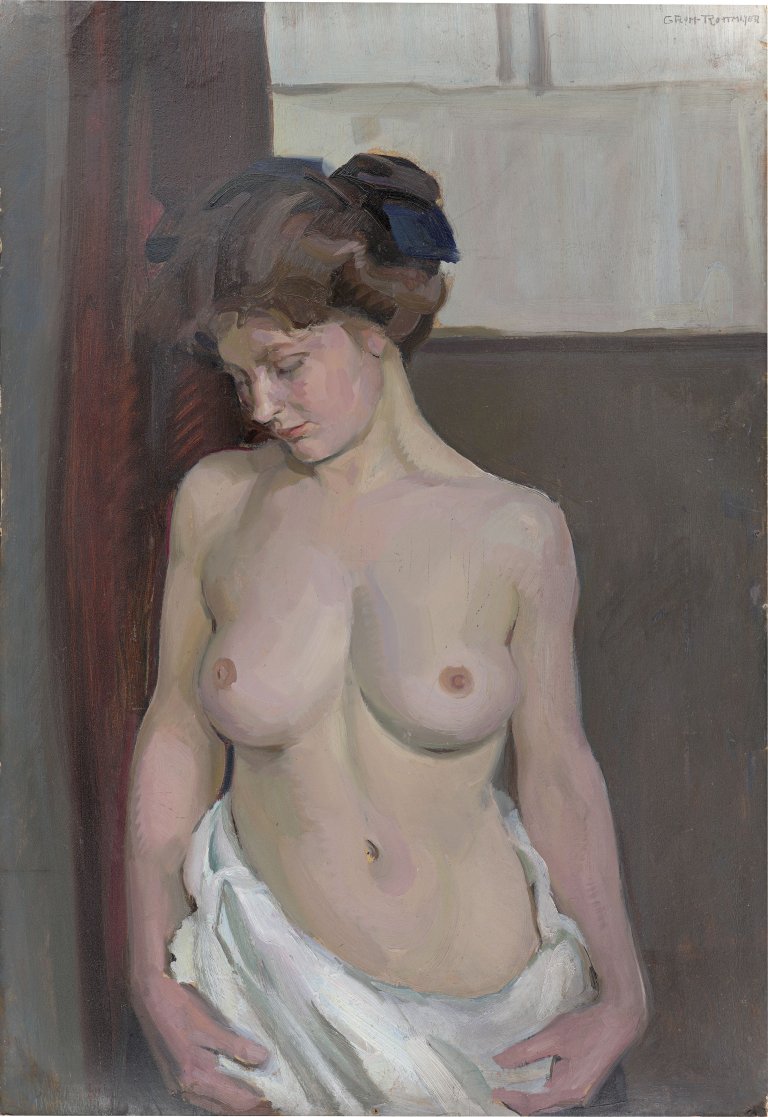 Auf diesem Bild ist das folgende Kunstwerk zu sehen: Hermann Grom-Rottmayer. Frauenakt.