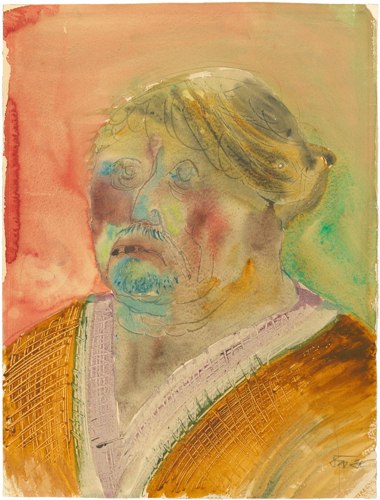 Auf diesem Bild ist das folgende Kunstwerk zu sehen: Otto Dix. „Alte Frau“. 1924.