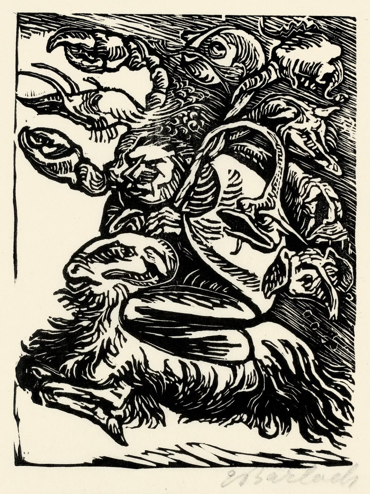 Auf diesem Bild ist das folgende Kunstwerk zu sehen: Ernst Barlach. „Reitender Urian“. 1923.