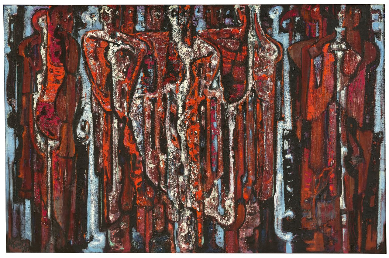Auf diesem Bild ist das folgende Kunstwerk zu sehen: Max Kaus. „Eumeniden“. 1960-63.