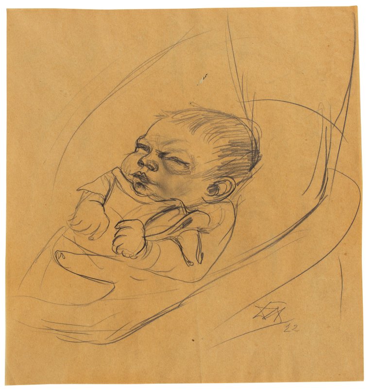 Auf diesem Bild ist das folgende Kunstwerk zu sehen: Otto Dix. „Kleines Kind“. 1922.