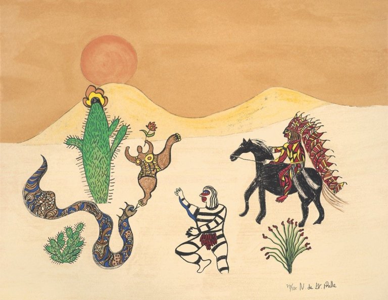 Auf diesem Bild ist das folgende Kunstwerk zu sehen: Niki de Saint Phalle. Le Chef Indien. 1978.