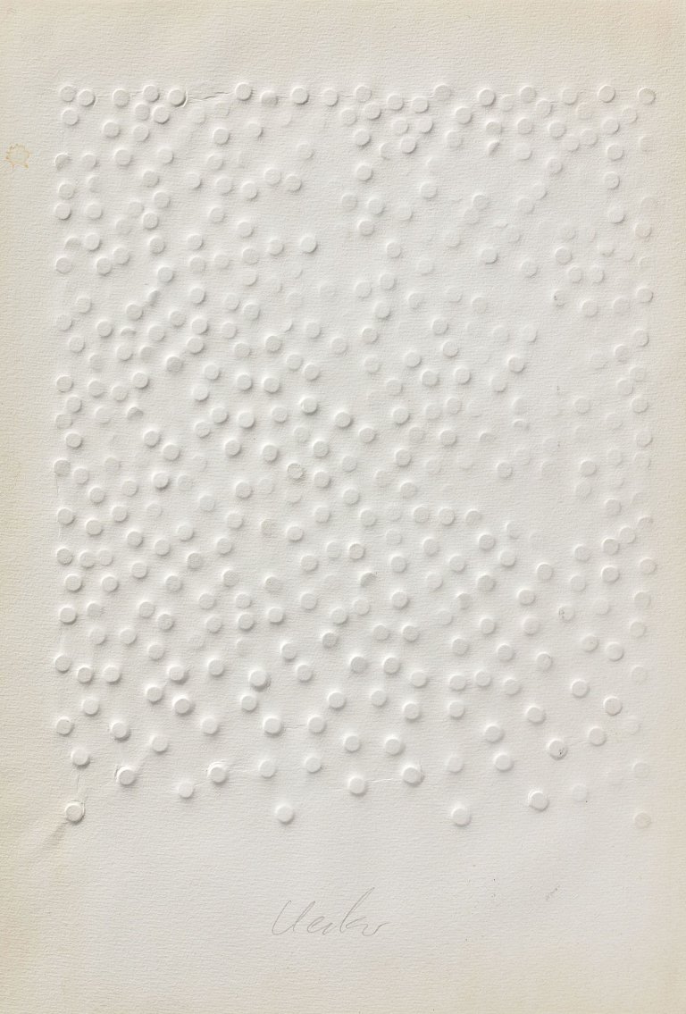 Auf diesem Bild ist das folgende Kunstwerk zu sehen: Günther Uecker. Ohne Titel. 1971.