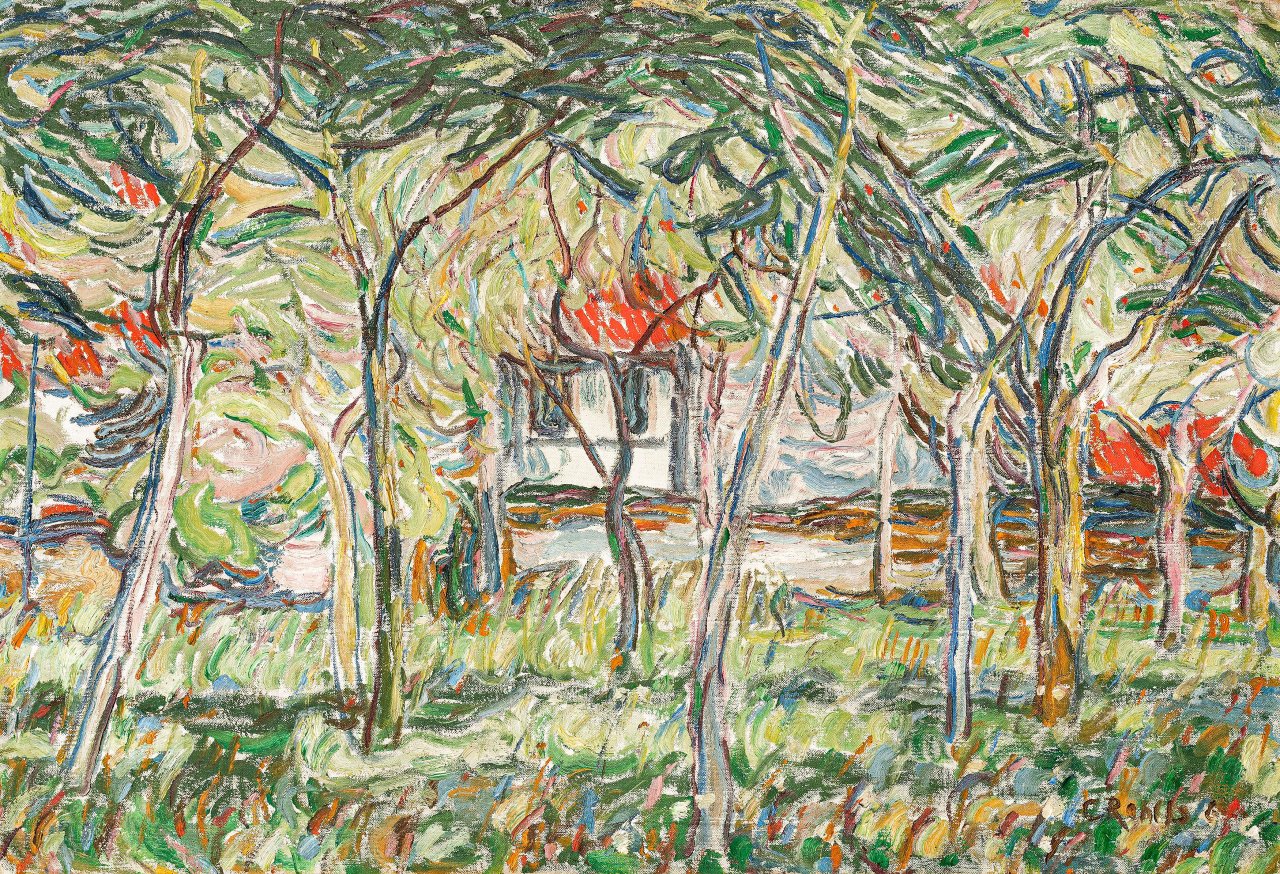 Auf diesem Bild ist das folgende Kunstwerk zu sehen: Christian Rohlfs. „Garten in Soest“. 1906.