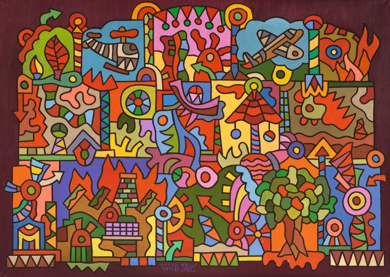Auf diesem Bild ist das folgende Kunstwerk zu sehen: Alexis Akrithakis. „Entree libre“. 1970.