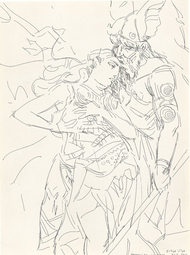 Auf diesem Bild ist das folgende Kunstwerk zu sehen: Elizabeth Peyton. „Brunhilde + Wotan“. 2010.