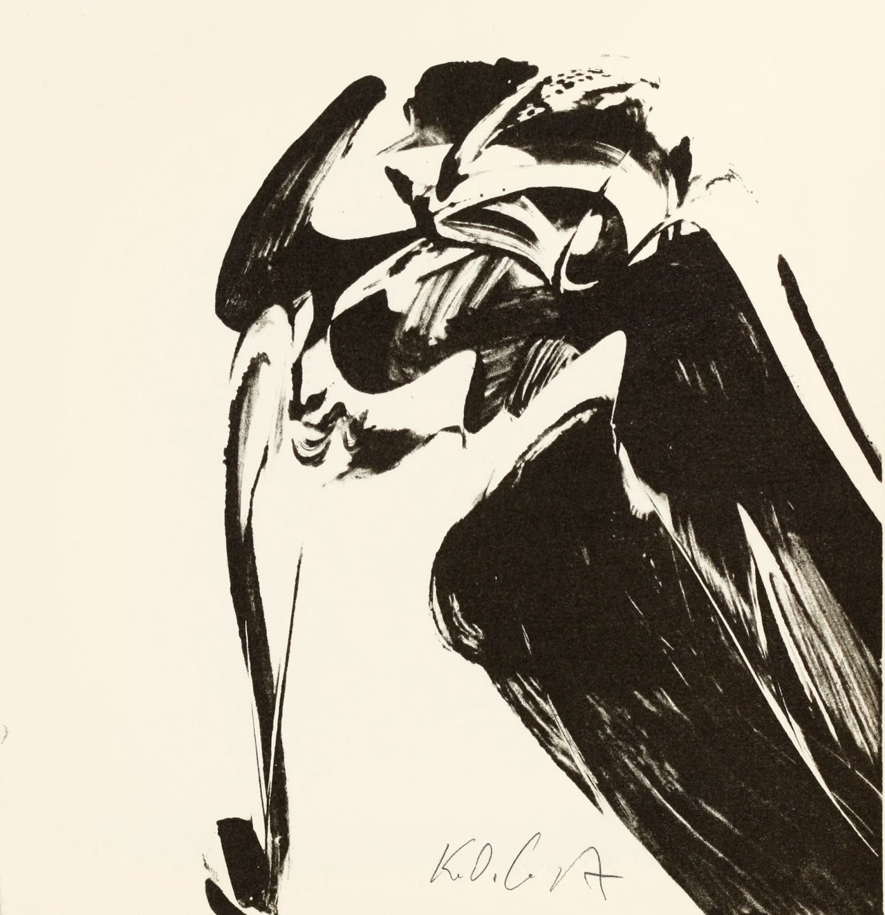 Auf diesem Bild ist das folgende Kunstwerk zu sehen: Karl Otto Götz. „ein lachen ohne mund“. 1966.