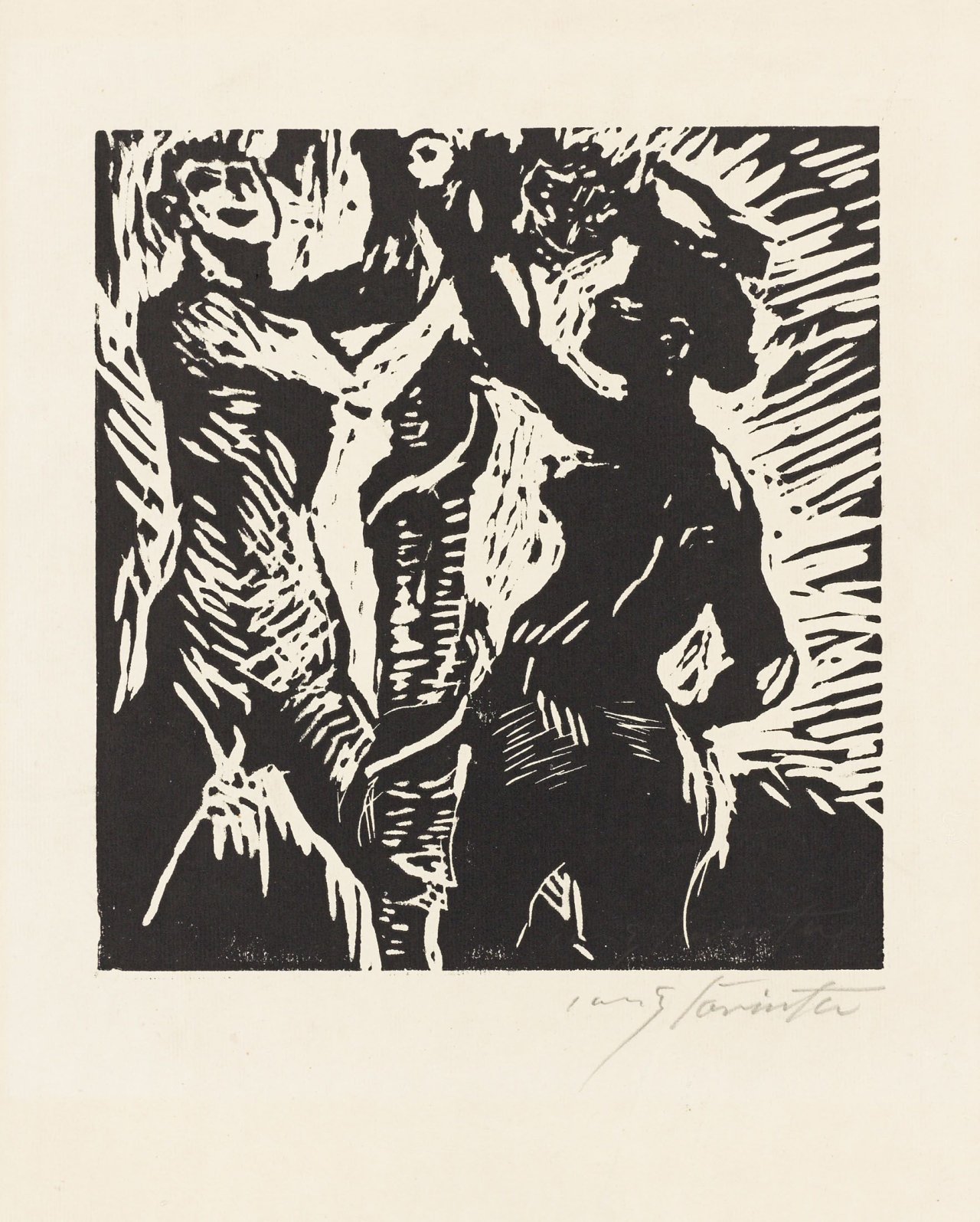Auf diesem Bild ist das folgende Kunstwerk zu sehen: Lovis Corinth. „Der Sündenfall“. 1919.