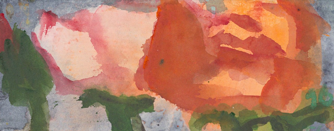 This picture shows the following artwork: Klaus Fußmann. ”Rosen”. 2016.
